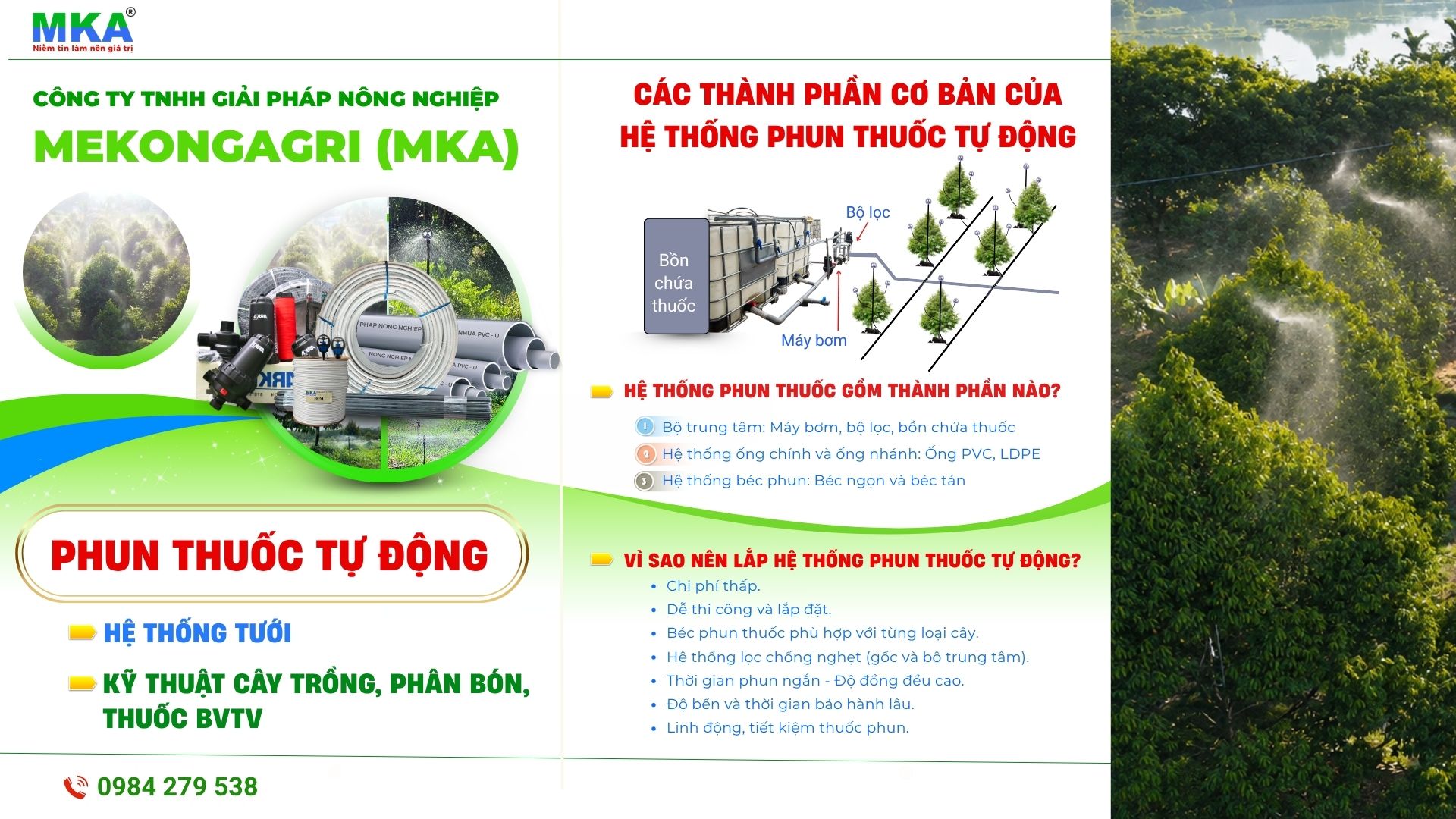 Hệ thống phun thuốc cho sầu riêng là gì